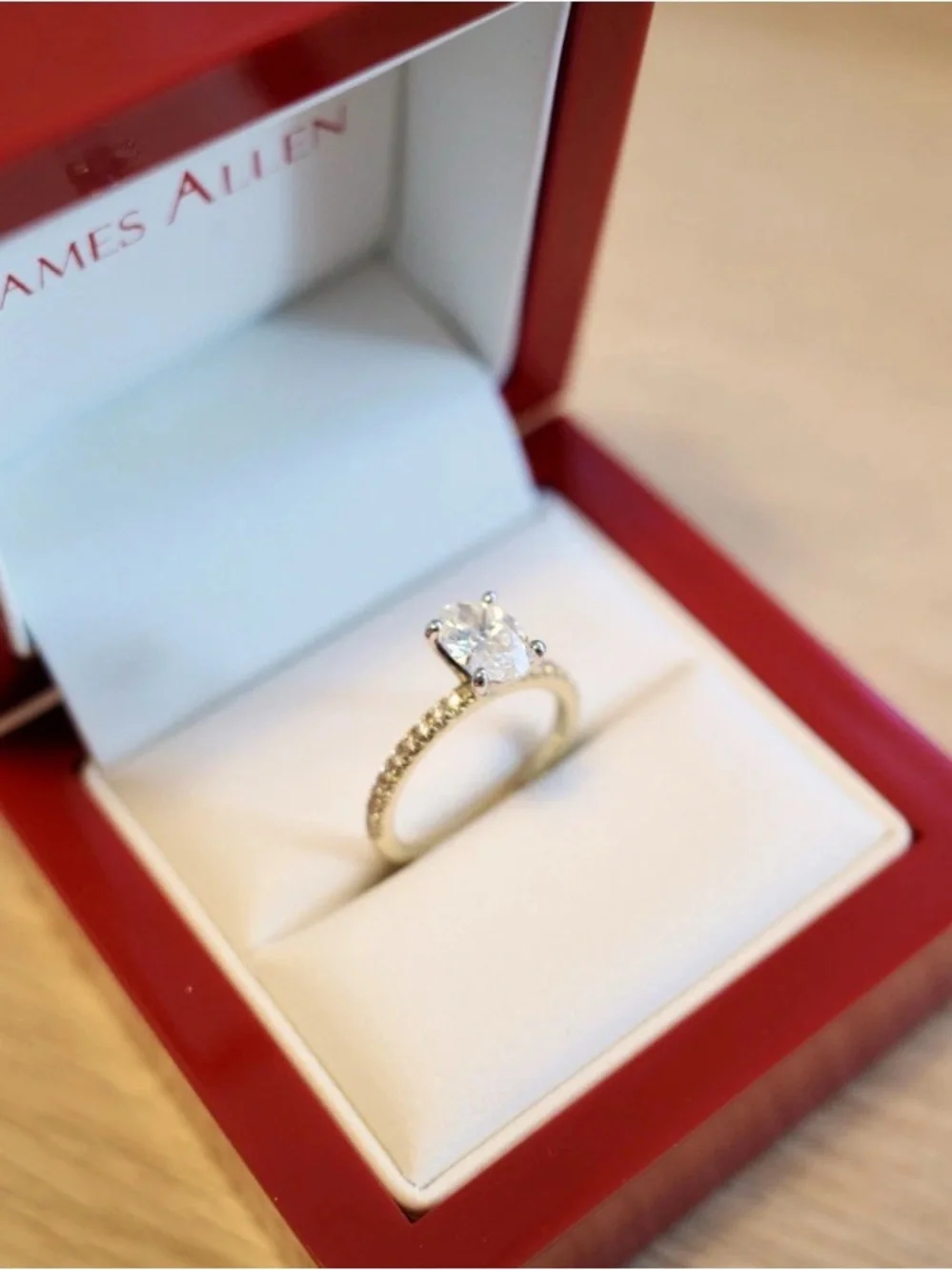 Elegant Rose Gold Solitaire Ring with Clear Center Stone